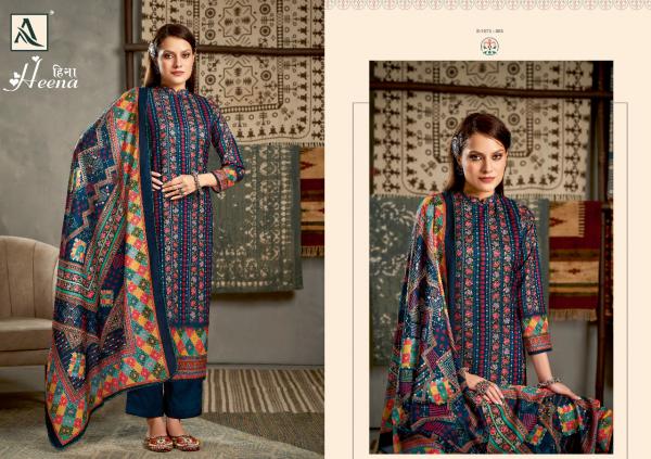 Alok Heena Pure Wool Pashmina Dress Material Collection 